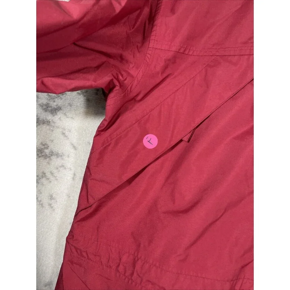 Cabelas Rain Jacket Mens Size Small Red‎ Full Zip Snap Up Hooded Outdoors Gorp - Picture 7 of 16